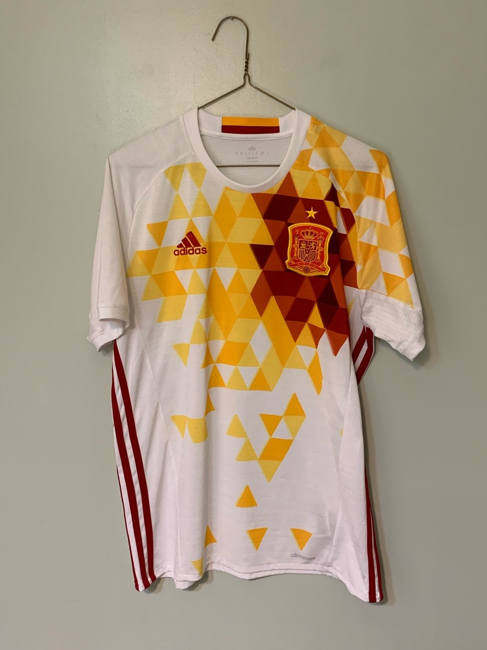 Adidas — Spain España national team away jersey circa 2016 short sleeve